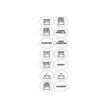 Panel label 713 for battery switch