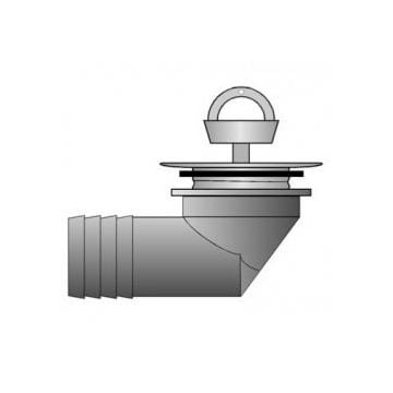 Drainer angled F 1" plastic with stopper