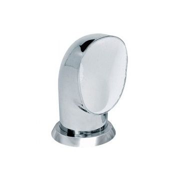 Ventilator cowl YOG316WR ID125 mm SS316 with white interior air flow area 122.8 cm2 includes ring & nut