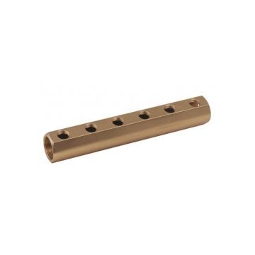 Manifold 400 mm 2 x 1-1/4" G(F) 8 x 1/2” G1(F) Brass Art1006