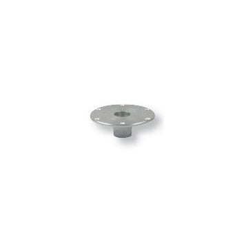 Base flush mount dia.160mm for 40mm column dia. satin anodized aluminium 49 mm built-in depth
