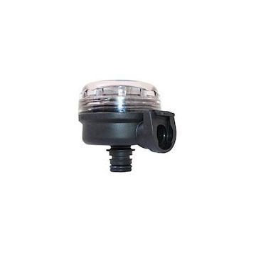Strainer 90 deg. plugin + quad male fitting with #40 SS mesh for water pressure system