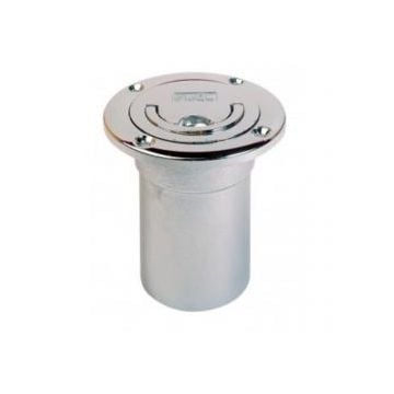 Deck filler Fuel FCAPDF38 Dia. 38 mm hose connection Dia. 85 mm cover with chain & pull ring chrome plated Brass