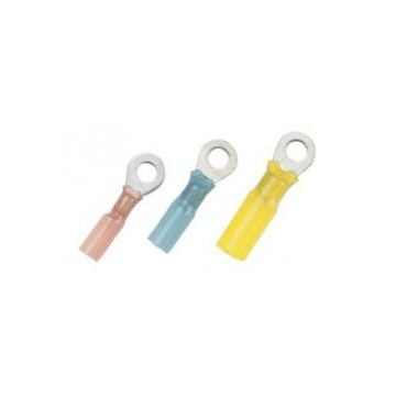 Terminal ring 12-10 AWG 7.9 mm screw heat shrink adhesive lined 25 pc