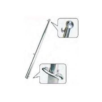 Flag pole Dia. 25 mm 0.75 m for flush mount holder