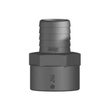 Hose connector black F 1-3/4"x38mm female BSP GRP