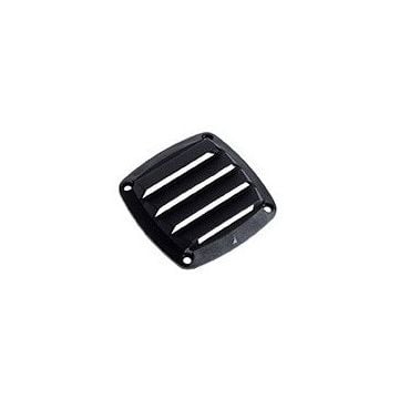Vent louvred 85 x 85 mm Black plastic