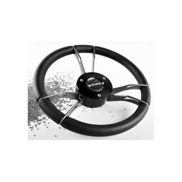 Steering Wheel 931 Dia. 359 mm red spokes & black PU rim including keyed hub