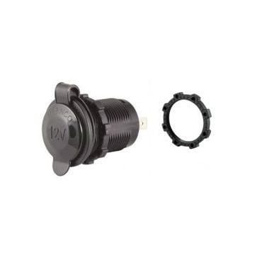 Receptacle 12V Black with ring SeaLink Deluxe series