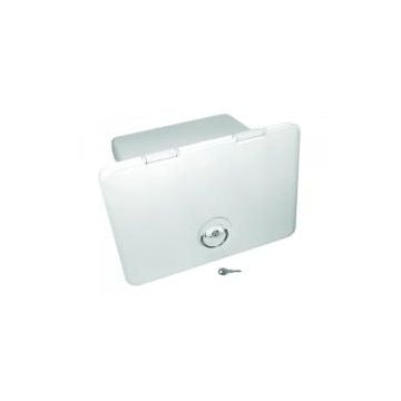 Tackle Tray box SuresealTM 11" x 15" hatch with 3 tray 9" deep Polar White
