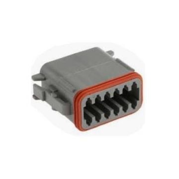 Kit plug for DT 12 cavity Deutsch connector for 20-24 AWG wire includes housing only (pack of 5pc)