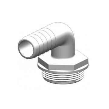 Hose connector 90 deg 1-1/2"x25mm Male BSP GRP