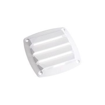 Vent louvred 125 x 125 mm white plastic