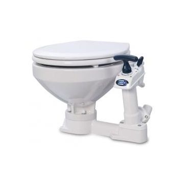 Toilet manual regular with upgraded ceramic bowl