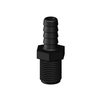 Hose connector Black 1/2" x 13 mm Male BSP GRP
