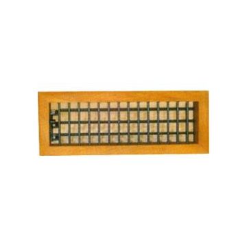 Air grille 8" x 4" supply air teak wood