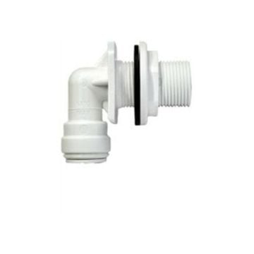 Elbow bulkhead 15 mm x 3/4" BSP (plastic)