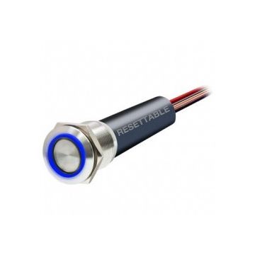 Switch BT10LEDSW-RF On/Off 12V10A Red LED SS316 Resettable Push Button