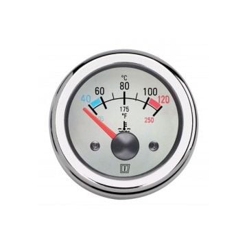 Gauge water temperature TEMP12WL white 12V (40-120 deg. C) cut-out Dia. 52 mm excluding sensor