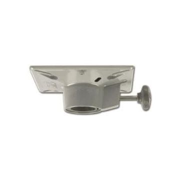 Seat support 60mm column 240x240mm grey metallic rotating/locking with knob