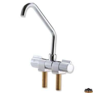 Tap with Mixer 2x3/8" Male Fitting Chromed Brass