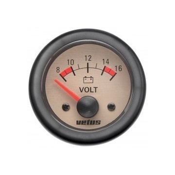 Voltmeter VLT24N cream 24V (20-32V) cut-out Dia. 52 mm
