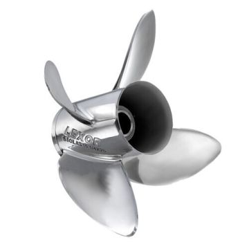 Propeller Rubex L4 Stainless Steel 4-Blade 15.25″ × 18″ LH Interchangeable Hub for 115 HP and Above Engines