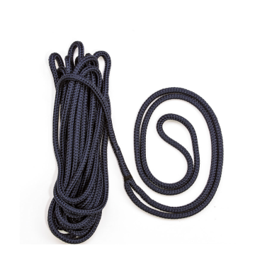 Mooring Line Double-Braided High-Tenacity Polyester 16mm x 11m White 2840kg Breaking Load with Hand-Spliced Eye