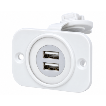 Charger USB Dual SeaLink Deluxe 12/24V DC 5V 2.1A White