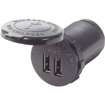 USB Charger Socket Dual Port 4.8A 12/24V DC Intelligent Device Recognition