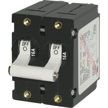Circuit Breaker A Series Toggle Double Pole 16A White