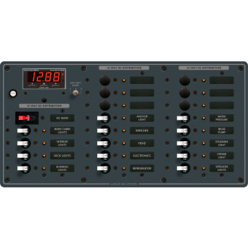 DC Distribution Panel 12V DC 20 Position with Digital Multimeter