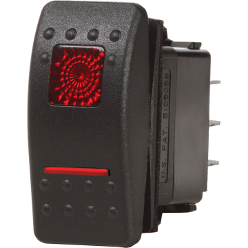 Switch Contura II DPDT ON-OFF-ON Black