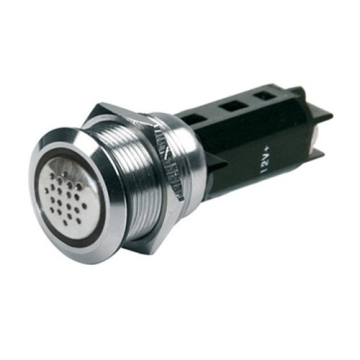 Buzzer with Red LED Warning Light 12V DC Stainless Steel