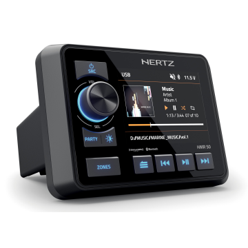 Marine Media Receiver HMR 50 4 × 50W 3.5" Display IP66