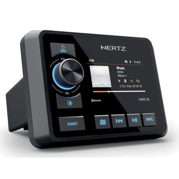 HMR 20 Marine Grade Source Unit – 3" IPS Display – IP66 – 4 x 50W