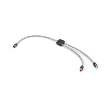 HMLCM RCA Y-Splitter Adapter Male – 2-Channel – 0.3 m (0.98 ft) – White