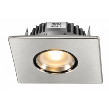Downlight Classic Line 70 x 70 mm 2W LED AISI 304 Satin Polished Warm White 12/24V
