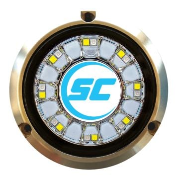 SCR-16 Underwater Light - Bronze - Surface Mount - Blue and White - 7000 Lumens