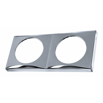 Double Frame 120 x 60 mm Chrome High Gloss for Berker Switches