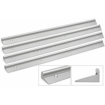 Speed Rail Midi 1500 x 40 x 34 mm Anodised Aluminium 4 Piece Kit