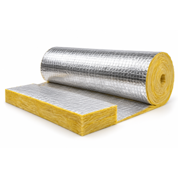 Insulation Marine Glass Wool E-Saver 50mm 24kg/m³ Reinforced Aluminium Foil-Faced 1.2 × 10m Roll