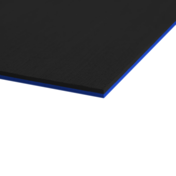 Decking Sheet Two-Colour Black/Bimini Blue 6mm Brushed 40" × 80"