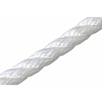 Rope Nylon 3-Strand White Dia. 24mm 11,800kg Breaking Load – Price Per Metre