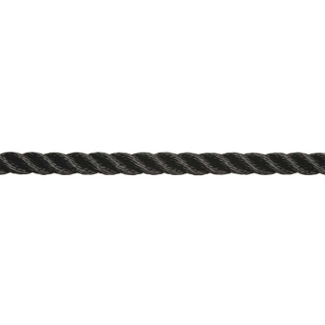 Mooring Rope Blackgear 3-Strand Polyester Black 10mm × 100m 2150kg Breaking Load