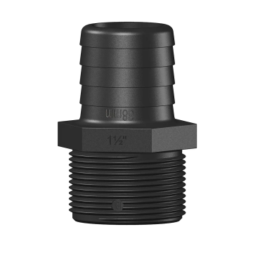 Non-Return Valve with Hose Tail 38mm × 1-1/2" BSP Black