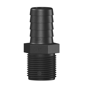 Non-Return Valve with Hose Tail 25mm × 1" NPS Black