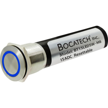 Push Button Switch Momentary 12V DC 15A Blue LED