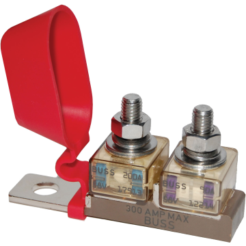Fuse Block MRBF Terminal 30 to 300A 58V DC Dual Circuit Bulk