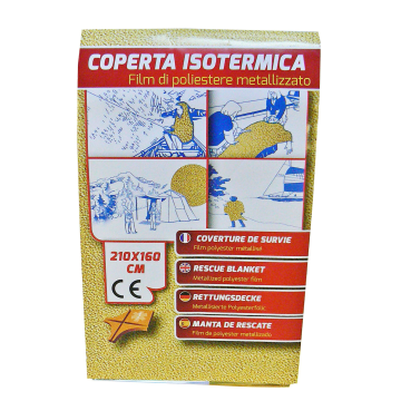 Survival Blanket Insulating Aluminium Foil 1.60 × 2.10m
